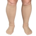 thumbnail image 2 of Lutiedan Plus Size Knee High Socks for Women, Seamless High Stretch Socks, Wide Calf Circumference 40-65cm Socks XXL-7XL,Beige, 2 of 6
