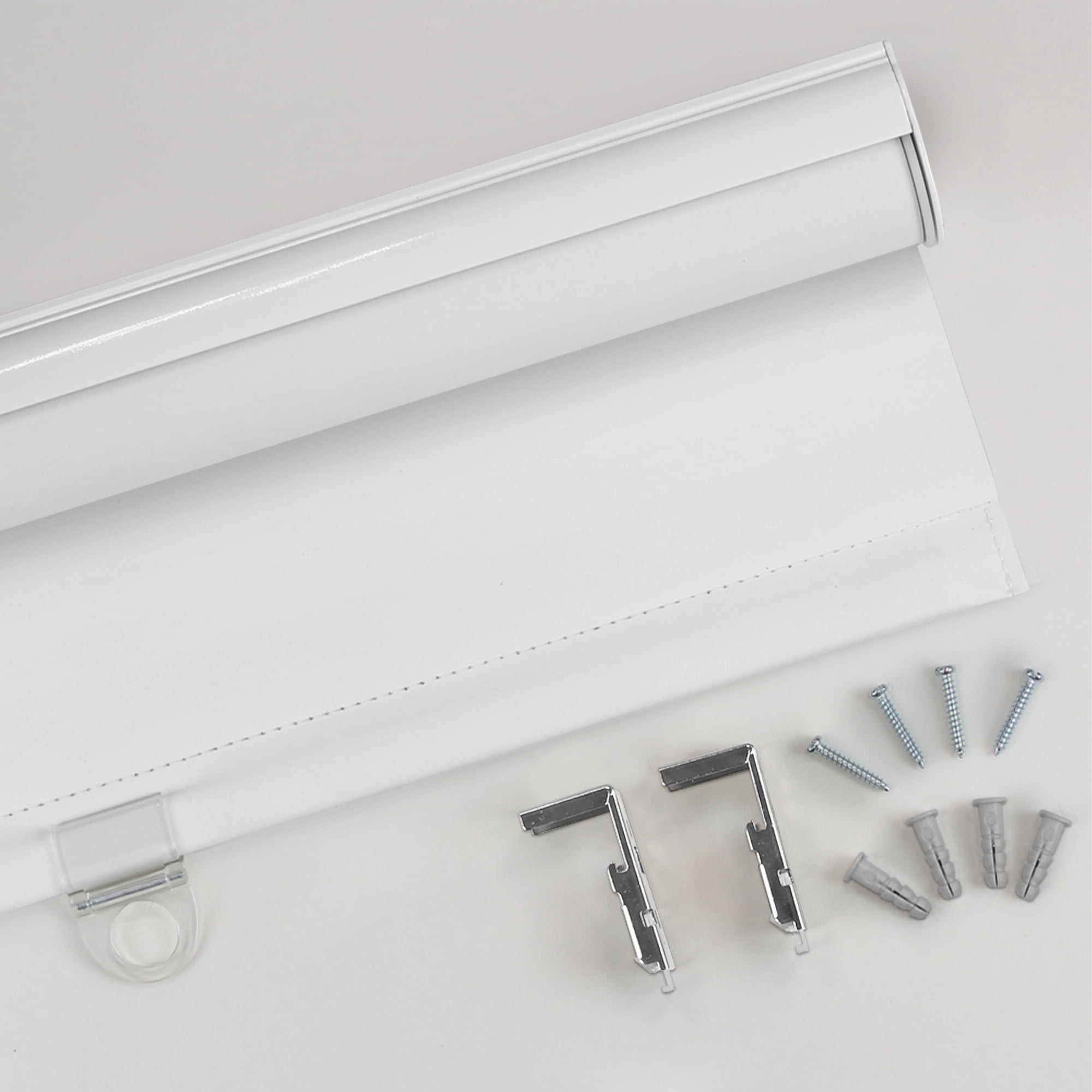 Mainstays Blackout Slow Release Roller Shade, 1-Piece, White, 27" W x 72" L