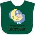 thumbnail image 3 of Inktastic Lacrosse Baby Dream About Boys or Girls Baby Bib, 3 of 4