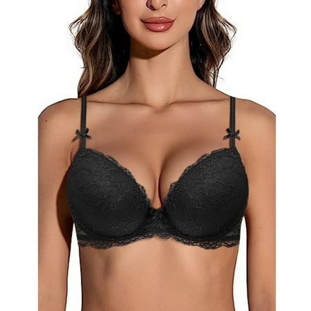 

Women s Signature Lace Push-Up Bra add 2 cup sizes