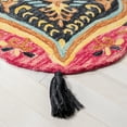 thumbnail image 3 of SAFAVIEH Novelty Kebo Floral Wool Area Rug, Pink/Purple, 6' x 6' Round, 3 of 7