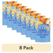(8 pack) Gerber Snacks for Baby Fruit & Veggie Melts Baby Snack, Truly Tropical Blend, 1 oz Bag