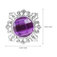 thumbnail image 2 of MERRYHAPY Napkin Ring Serviette Ring Hollow Out Purple Acrylic Iron Zinc Alloy 12Pcs For Elegant Dinner, 2 of 8