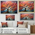thumbnail image 4 of Designart "Trees Abstract Pink Peach Euphony" Modern Floater Framed Canvas Print, 4 of 7
