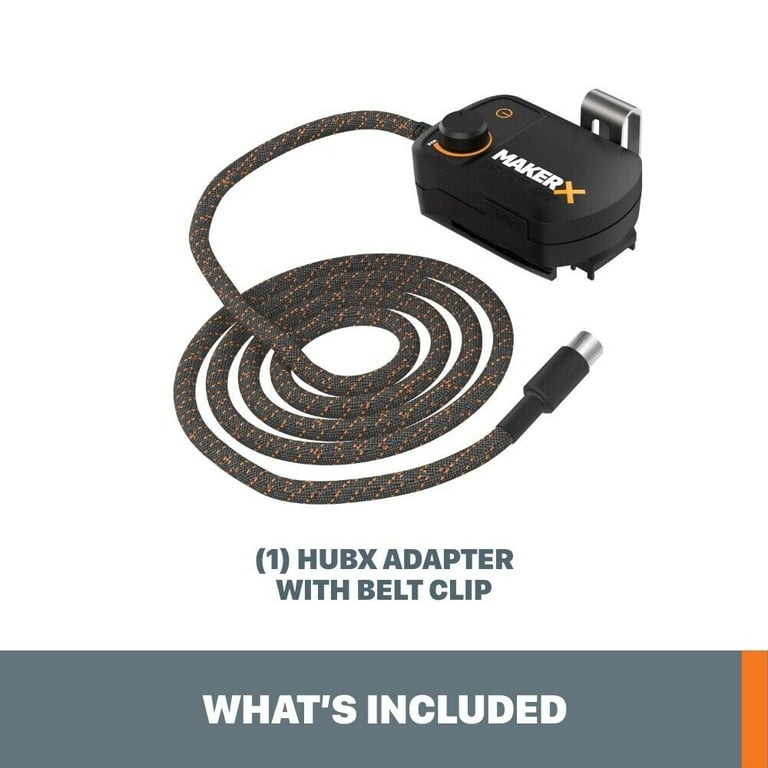 Free Shipping! Worx MakerX WA7151 20V HubX Power Adapter with USB
