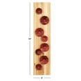 thumbnail image 4 of Decmode 39 X 9 Inch Natural Wood And Metal Red Flowers Rectangular Wall Decor, Metallic, Natural Wood, 4 of 4