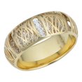 thumbnail image 1 of 14k Two Tone Gold 7.2mm Filigree Band Ring, Size 8, 1 of 2