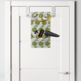 thumbnail image 2 of Fruits Hanging Pocket Organizer, Pattern of Repetitive Juicy Fruit Healthy Elements, Printed Polyester Storage Bag with Pockets, 9" x 16", Lime Green Green, 2 of 2