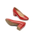 thumbnail image 7 of BURUDANI Women's Pumps Low Chunky Block Heel Dress Shoes Closed Toe Comfortable Heels, 7 of 7
