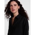 thumbnail image 4 of Scenario Women's Tie Waist Utility Shirt with Long Sleeves, Sizes XS-XXXL, 4 of 5