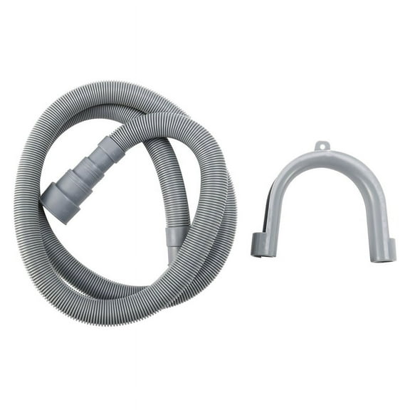 1.5M 5ft 59 inch Machine Dishwasher Drain Hose Extension Washing Pipe with Bracket Set,1 x Drain Hose 1 x U-type hook,Gray