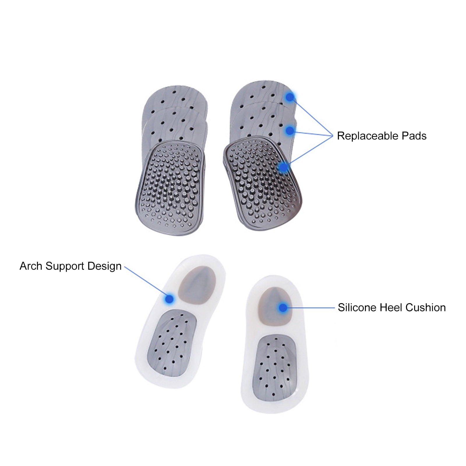 Shoe Insoles Arch Supports Pair Orthotic Insoles Soft Feet