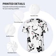 thumbnail image 5 of Fotbe Cute Cow and Milk Stains Baseball Jersey Shirt for Men and Women, Casual Short Sleeves Button Down T-Shirt-Small, 5 of 9