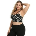 thumbnail image 5 of HDE Women's Plus Size Spaghetti Strap Cami Bralette Bustier Crop Top Daisy - 2X, 5 of 7