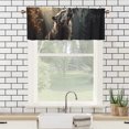 thumbnail image 3 of Wolf Window Curtain Valances Forest Wolf Howling Wildlife Animal Jungle Nature Scenery Rod Pocket Valances for Bedroom Living Room Dining Room 54 by 18 in, 1 Panel, 3 of 6