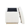 thumbnail image 6 of Linon Hawn Rectangle Storage Ottoman Natural Wood Trim in Soft Natural Sherpa, 6 of 19