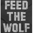 thumbnail image 2 of Feed The Wolf Sarcastic Hangry Gym Plus Size Crewneck Graphic Tee Shirt Brisco Brands 3X, 2 of 5