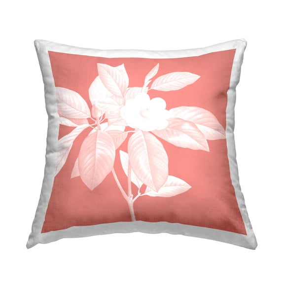 Stupell Industries Pink Contemporary Flower Decorative Printed Throw Pillow, 18 x 18