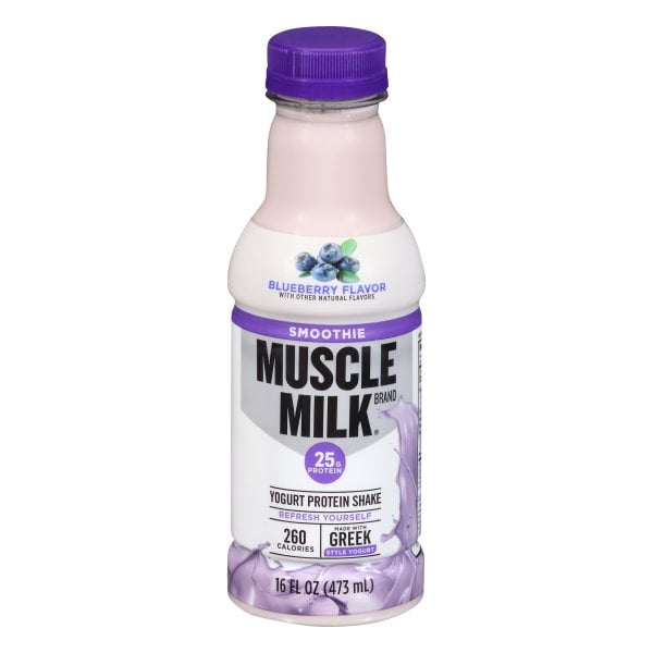 Muscle Milk Smoothie Blueberry Flavor Yogurt Protein Shake, 16 Fl. Oz