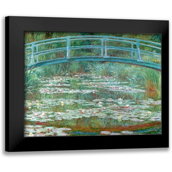 Monet, Claude 14x12 Black Modern Framed Museum Art Print Titled - Water Lily Pool