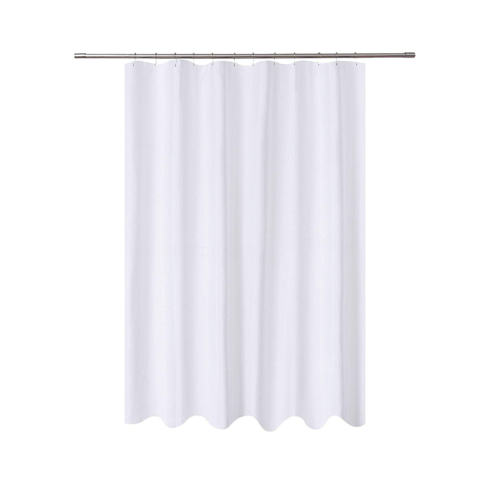 N&Y HOME Fabric Shower Curtain Liner Extra Long 72 x 84 Inches with 2