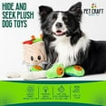 thumbnail image 2 of Pet Craft Hide 'n Seek Plush Dog Toy Crinkle Squeaky Interactive Toy for Small Medium Dogs, Burrito, 2 of 6