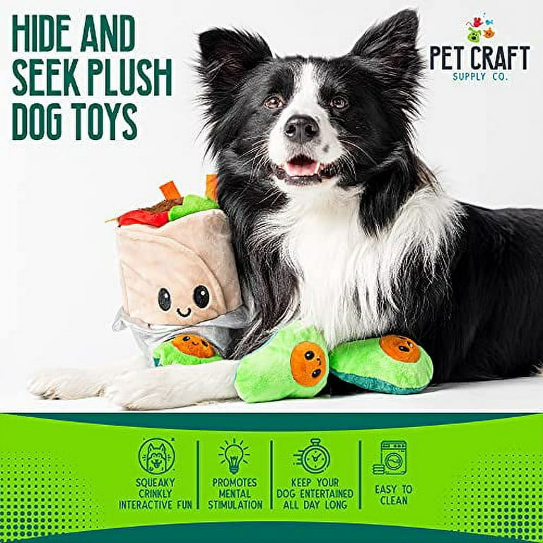 Hide And Seek Plush Toy With Sound And Puzzle Design For Dogs, Dog