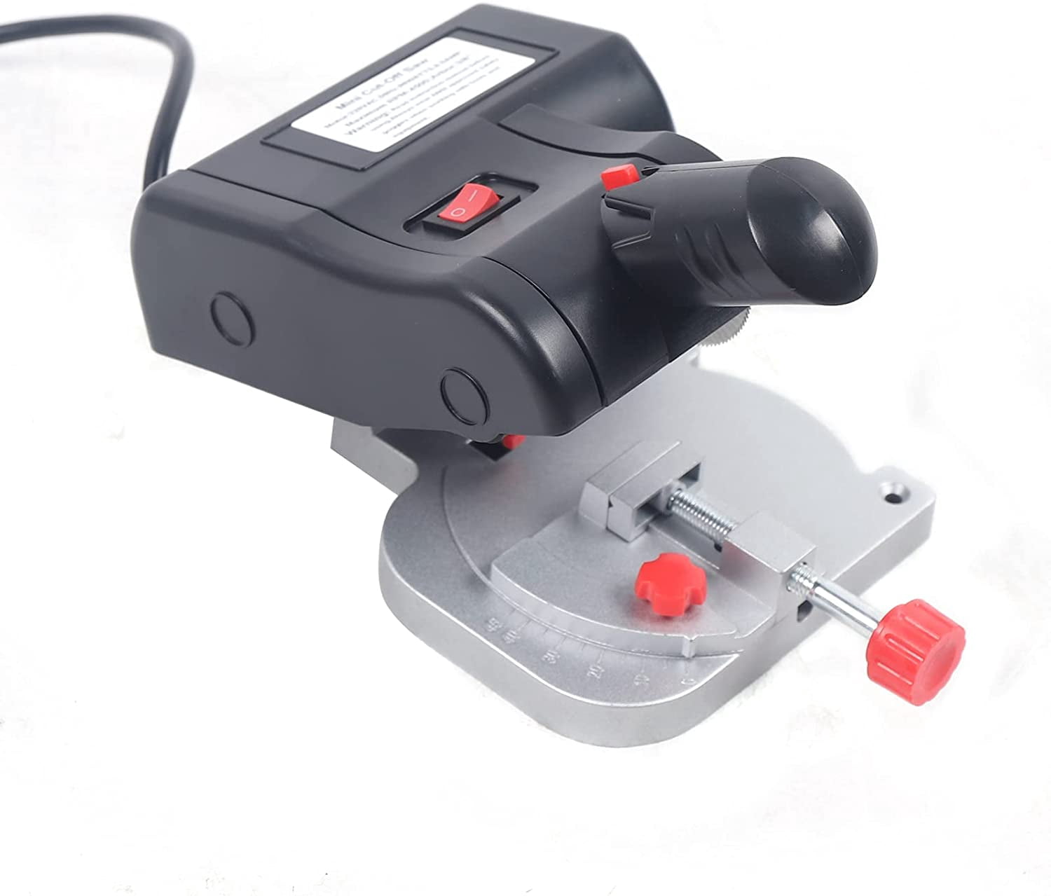 Fichiouy Mini Benchtop Cut-off Miter Saw for Wood Metal Plastic Moulding Cutting 45°Miter Saw Blade 90W
