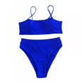 thumbnail image 4 of Womens Bandeau Two Piece Bikini Swimsuits Strapless Top with High Cut Bottom Bathing Suit, 4 of 6