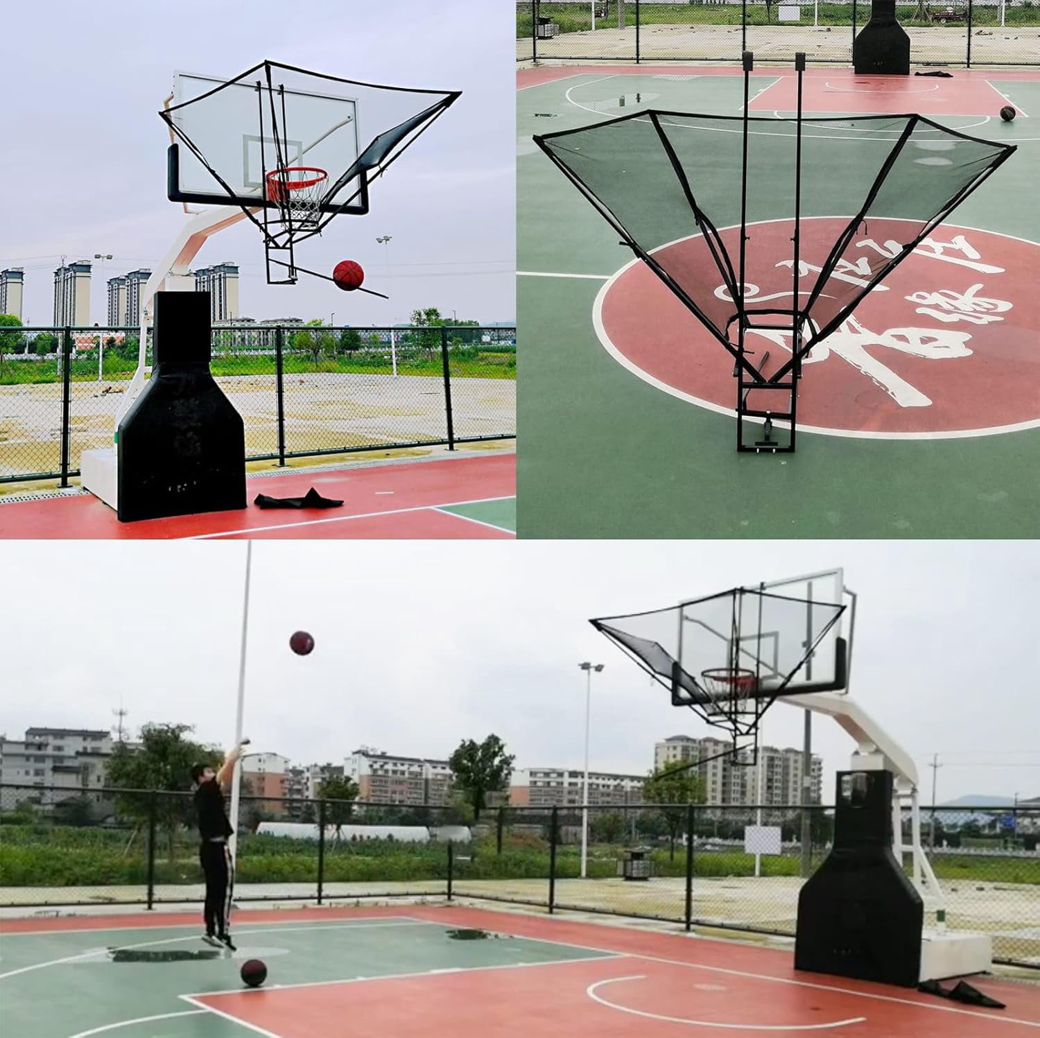 Gamvdout Basketball Hoop Returner Basketball Shot Return Apparatus Basketball Shot Returner Basketball Shooting Trainer for Hoop  Indoor Outdoor Basketball Return/Basketball Rebounder Shot Returner