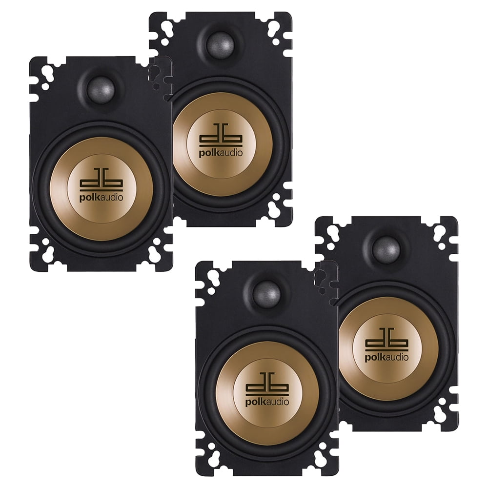 Lot of (4) Polk Audio DB461P 4x6Inch Coaxial PlateStyle Speakers