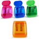 thumbnail image 4 of Sacapuntas, 4 sacapuntas manuales, doble agujero compacto de color sacapuntas de mano para niños con tapa, adultos, estudiantes, escuela, clase, oficina en casa (cubierto) oso de fresa Electrónica, 4 of 5