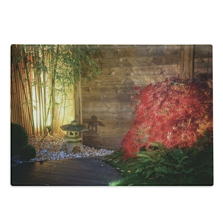 

Garden Cutting Board Japanese Stone Lantern and Red Maple Tree in an Autumnal Garden Bamboo Trees Decorative Tempered Glass Cutting and Serving Board Large Size Multicolor by Ambesonne
