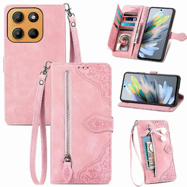 Funda billetera anti-golpes para GANGXUN Motorola Moto G15 , ideal para día a día y trabajo