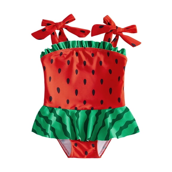 Miaoju Girls One Piece Swimsuit Size 8 Ruffle Ruched Tankini Quick Drying Tropical Print Bathing Suit Swimwear Shorts and Skirt Removable Chest Pad