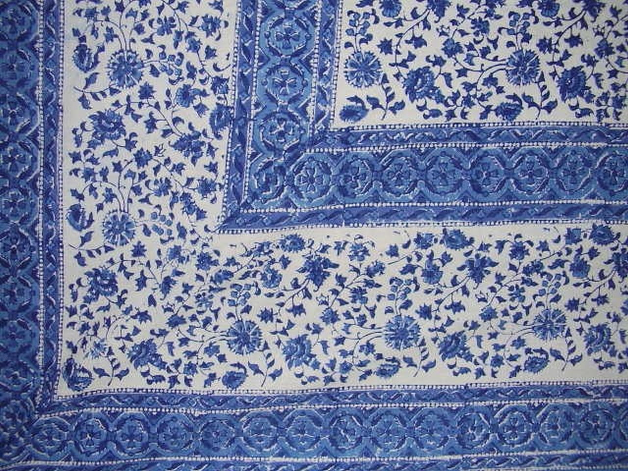 Rajasthan Block Print Tapestry Cotton Bedspread 108