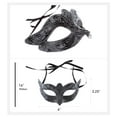 thumbnail image 4 of Attitude Studio Steampunk Metallic Venetian Masquerade Phantom Mask - Silver, 4 of 8
