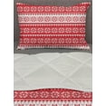 thumbnail image 3 of Nordic Comforter & Sham Bedding Set, Norwegian Swedish Traditional Motifs Stitch Needlework Pattern Vintage Image, 3 pcs Duvet Set Microfiber Filling Quilt, 5 Sizes, Vermilion White, by Ambesonne, 3 of 4