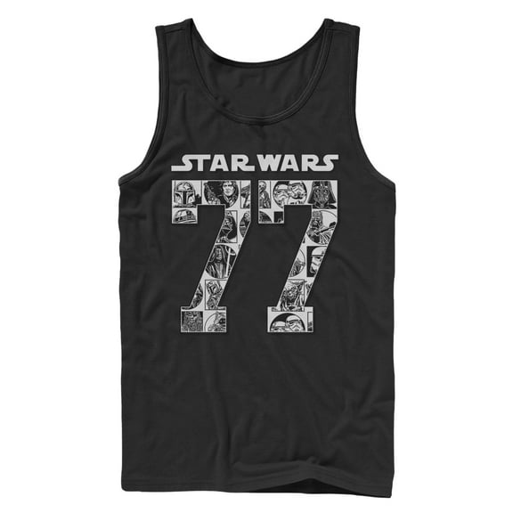 Men's Star Wars Comic Characters 77 Tank Top Black X Large