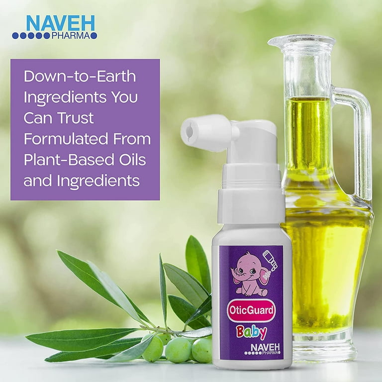 Naveh Pharma Otic Guard Baby Ear Wax Removal Spray Ear Drops for Clogged Ears 0.5 fl oz
