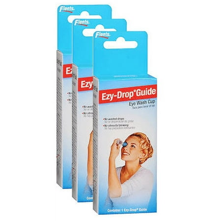 Flents Ezy-Drop Guide Eye Wash Cup - 6 ea pack of 3