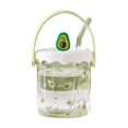 thumbnail image 1 of Glass Cup With Straw And Lid Creative Summer Fruit Cup With Handle, 1 of 10