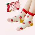 thumbnail image 3 of SHX Girls Toddler Kids Socks Cute and Fun Cotton Crew Socks 5 Pair 1-3 Years Old Children, 3 of 7