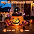 thumbnail image 6 of Firstness 2.6ft Remote Control Halloween Inflatable with Music Lights,Pumpkin Spider Car Blow ups Rc Car,Indoor Outdoor Decorations, 6 of 12