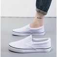 thumbnail image 6 of Mens Slip on Sneakers Loafers Shoes Canvas Black Shoes Canvas White Casual Fashion Shoes, 6 of 11