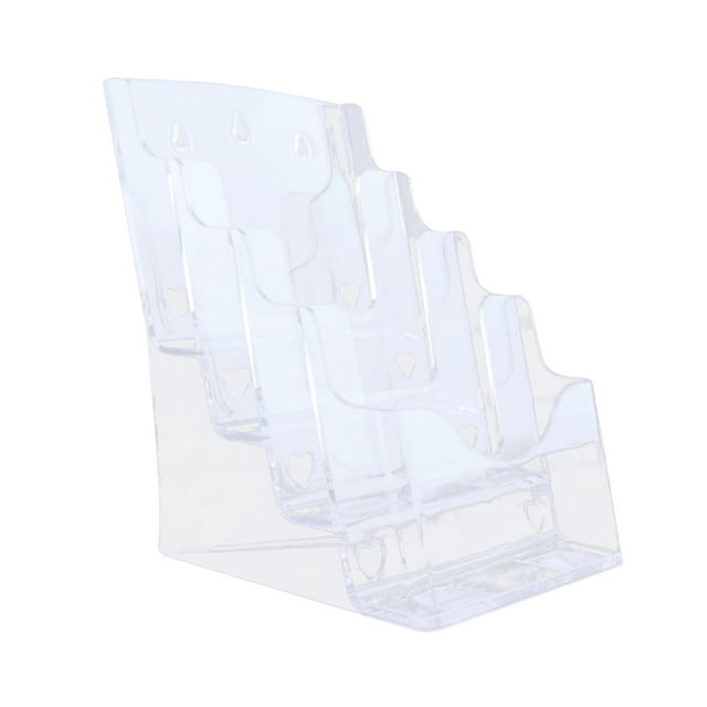 jinwen Acrylic Brochure Holder Brochure Display Stand for Documents Menu Restaurant A5 4 Tier