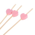 thumbnail image 3 of 100 palillos de cóctel hechos de palitos de cóctel de frutas, palillos de postre y platos Rosado, 3 of 8