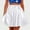 White, variant on Oplxuo Women's Shiny Metallic Wet Look Stretchy Flared Mini Skater Skirt