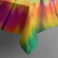thumbnail image 5 of Colorful Rainbow Tie Dye Spiral Pattern Square Tablecloth,Waterproof Square Table Cover,Wipeable Spillproof Washable Table Cover for Home Kitchen Party Decor 42"X42"(107x107cm), 5 of 6