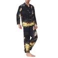 thumbnail image 2 of Bingfone Men's Pajama Set 2 Piece Loungewear PJs, Long Sleeve with Pajama Pants-Sleeping Dragon In Forest, 2 of 7